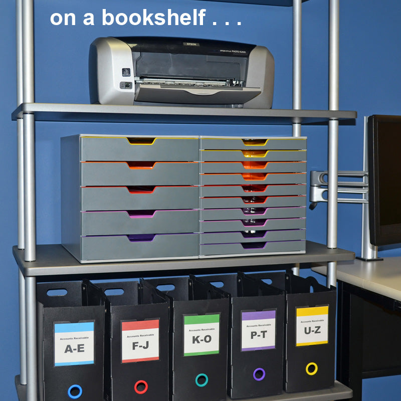 Varicolor 5-Drawer Deskset