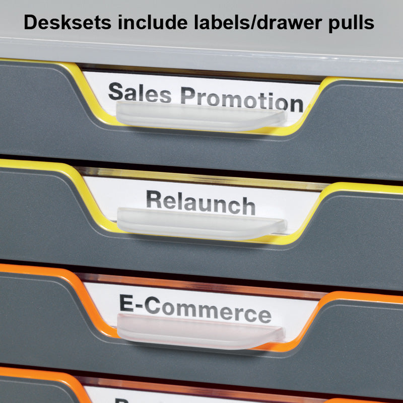 Varicolor 5-Drawer Deskset