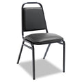 Vinyl Stacking Chairs, Black w/Black (set of 4 chairs)