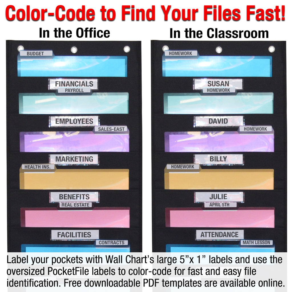 WalMaster Heavy Duty, 30-Pocket Wall Chart Filing System | Ultimate Office