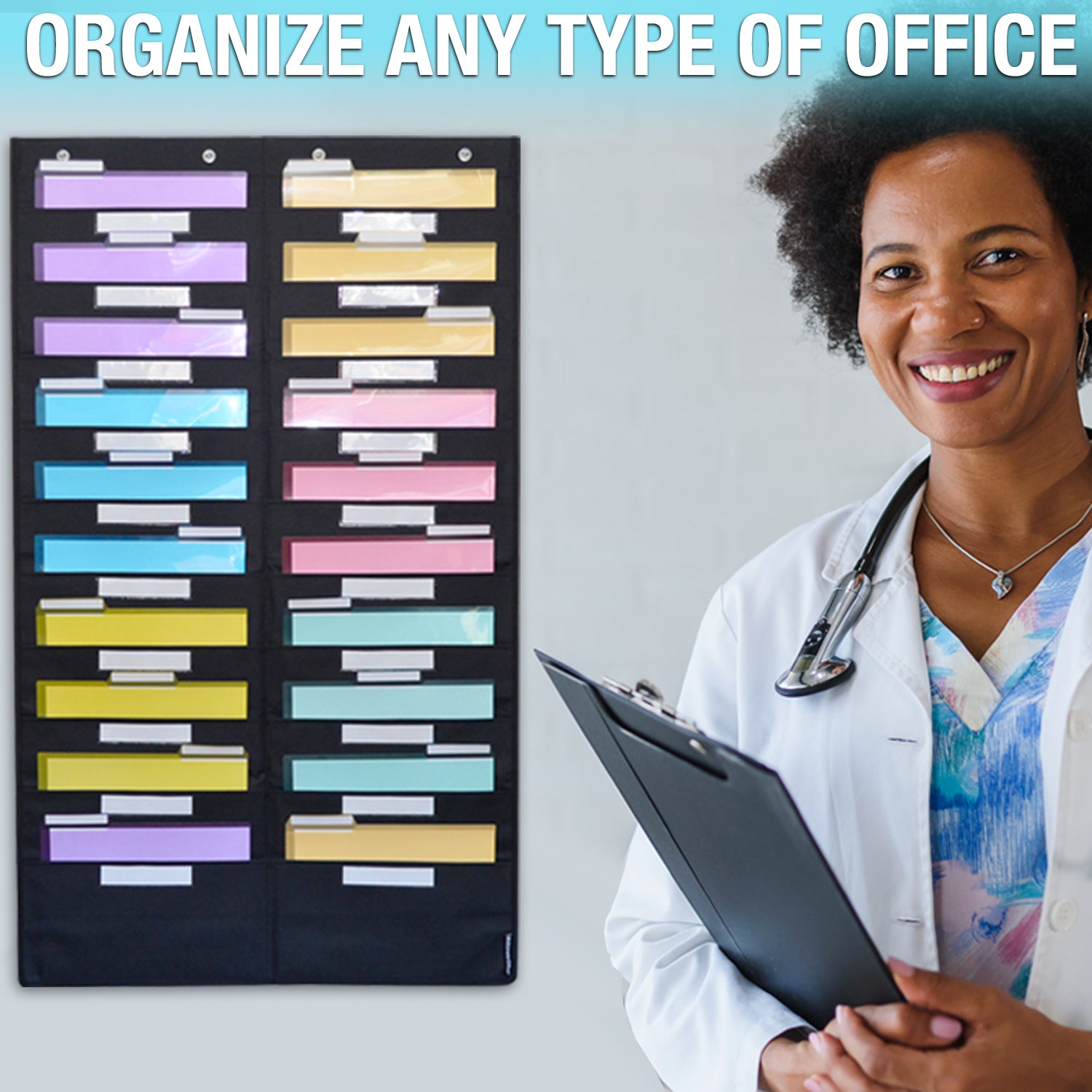 Wall File Systems WalMaster Heavy Duty, 30-Pocket Wall Chart Filing System | Ultimate Office