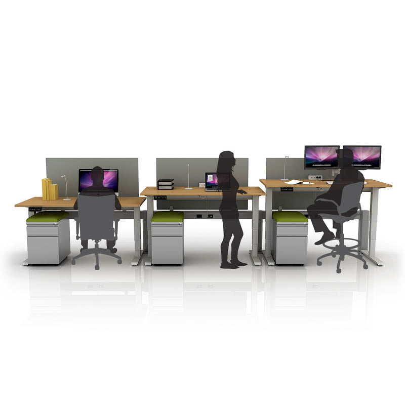 ACTIV-PRO Sit-to-Stand Wrkstn, Platinum Base w/Top