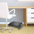 Adjustable Height & Angle Rubber-Top Footrest