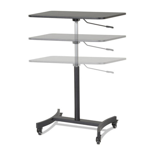 Adjustable-Height Mobile Sit/Stand Table, 30 3/4"w x 22"d x 29"-44"h