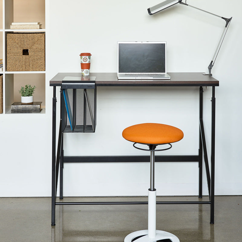 Adjustable-Height Standing Desk, Beech w/ White