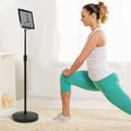 Adjustable-Height Universal Floor Stand Tablet Holder w/ Weighted Base