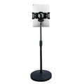 Adjustable-Height Universal Floor Stand Tablet Holder w/ Weighted Base