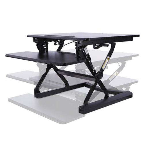 Alera Desktop Sit/Stand Workstation, Black