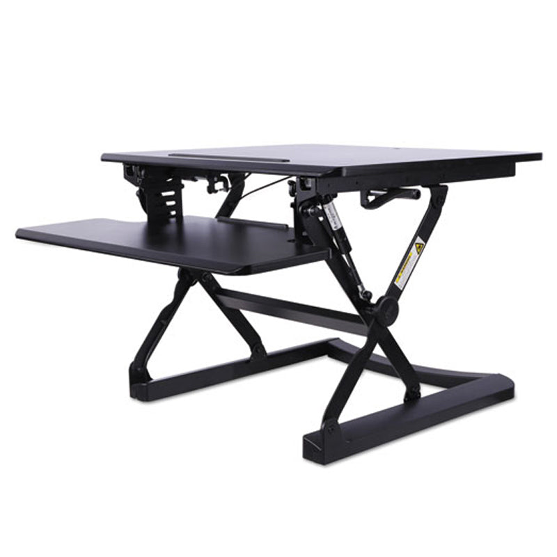 Alera Desktop Sit/Stand Workstation, Black