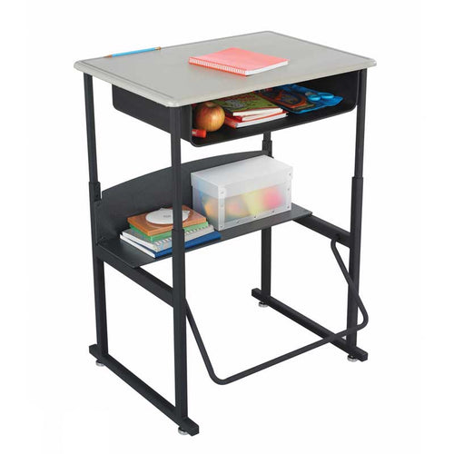 AlphaBetter Stand-Up Desk with Book Box, Standard Top, Beige