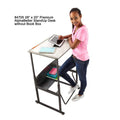 AlphaBetter Stand-Up Desk without Book Box, Premium Top, Gray