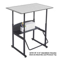 AlphaBetter Stand-Up Desk without Book Box, Premium Top, Gray