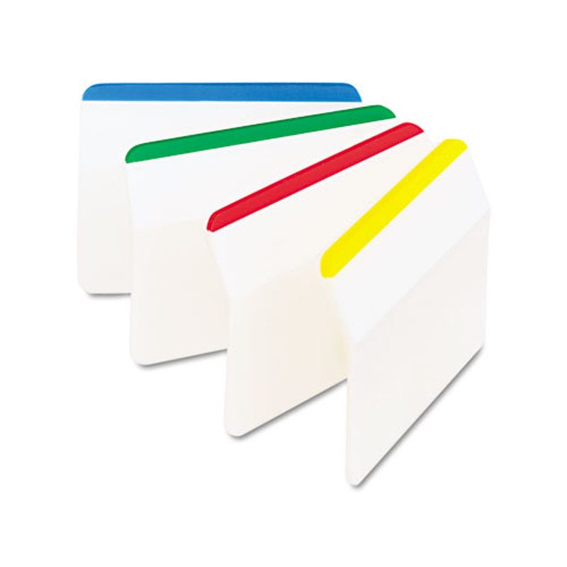 Angled Hanging File Tabs, 2" x 1 1/2", Assorted Color Bars (pack of 24)