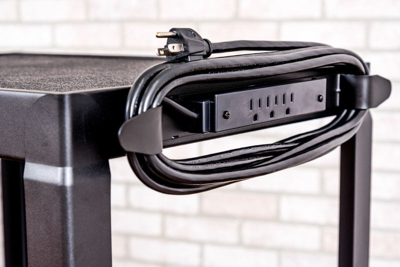Adjustable-Height Steel Audio Visual Cart