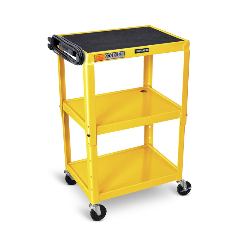 Adjustable-Height Steel Audio Visual Cart