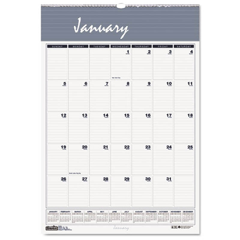 Bar Harbor Wirebound Monthly Wall Calendar