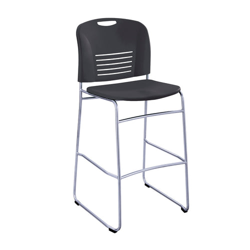 Bistro-Height Sled Base Chair w/ Slotted Back