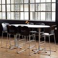 Bistro-Height Sled Base Chair w/ Slotted Back