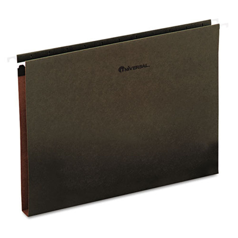 Box-Bottom Hanging File Folders (box of 25), Standard Green