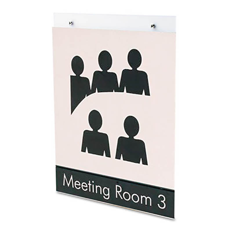 Classic Image Single-Sided Wall Sign Holder, (2 models) Clear