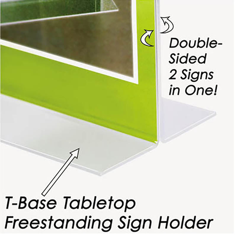 11 x 8 1/2 Tabletop Sign Holders, Horizontal