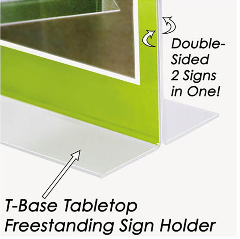 Clear Plastic Sign Holder, 8 1/2" x 11" (5 models)