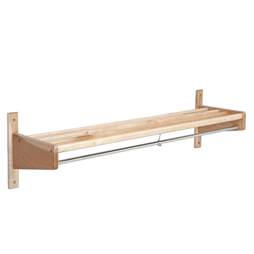 CLM Series Hardwood Wall Rack w/Hat Shelf