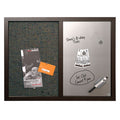 Combo Magnetic Silver Board & Fabric Bulletin Board, 24" x 18"
