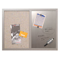 Combo Magnetic Silver Board & Fabric Bulletin Board, 24" x 18"