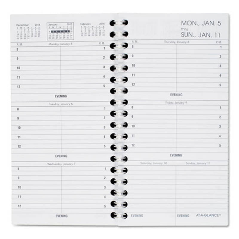Compact Weekly Appointment Book, 3 1/4" X 6 1/4", 2025