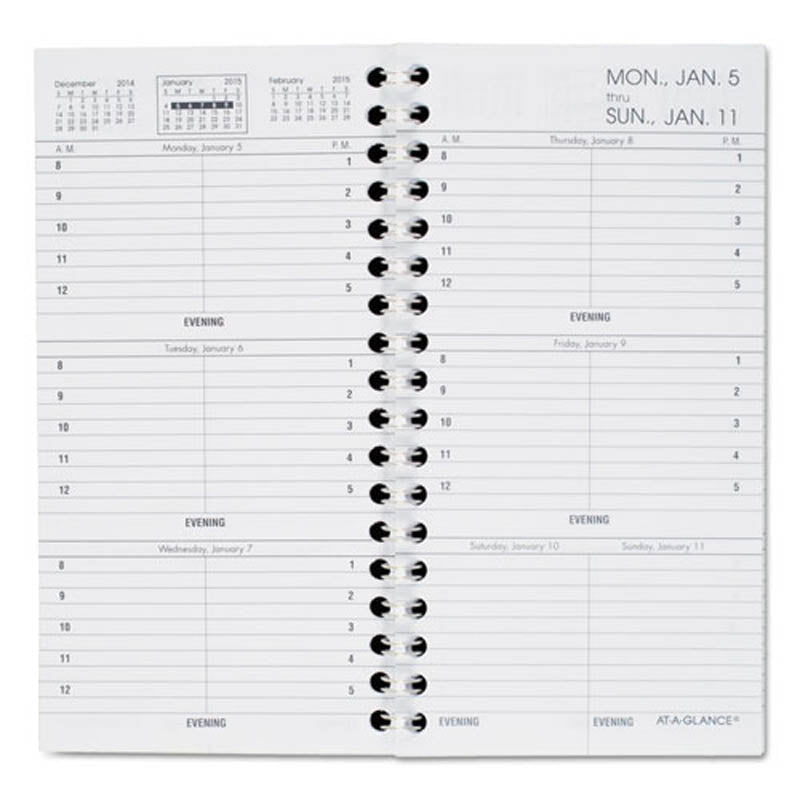 Compact Weekly Appointment Book, 3 1/4" X 6 1/4", 2024