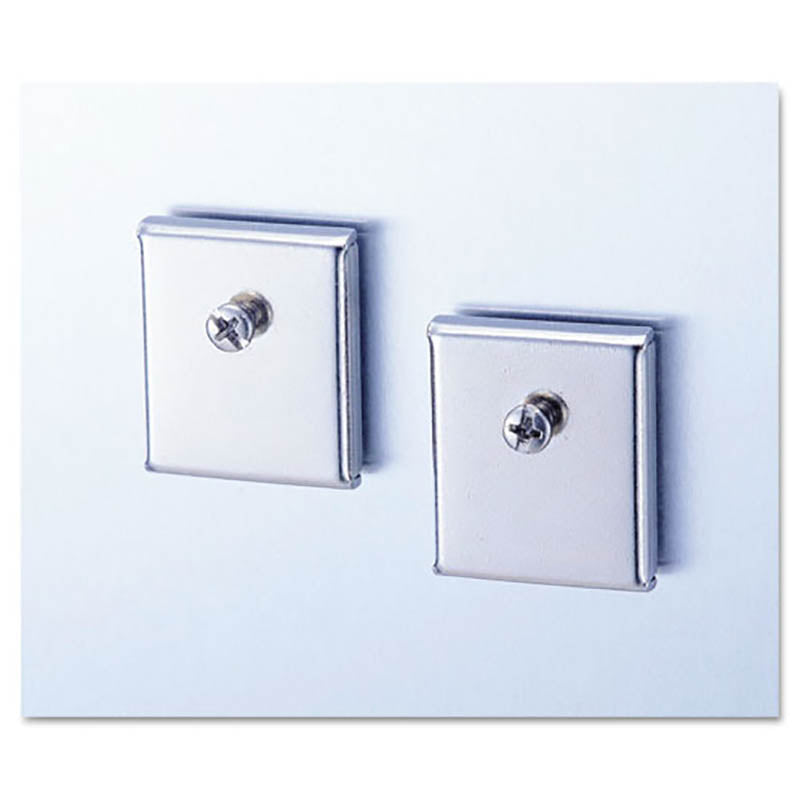 Cubicle Accessory Mounting Magnets, Silver, 2/Set Cubicle Accessory Mounting Magnets, Silver, 2/Set
