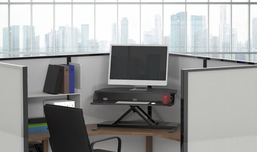 Level Up Corner Pro – Standing Desk Converter (Black)