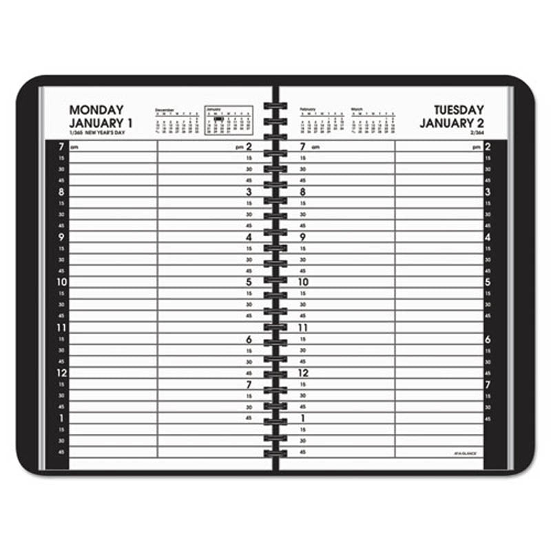 Daily Appointment Book with 15-Minute Appointments, 4 7/8" X 8", 2024