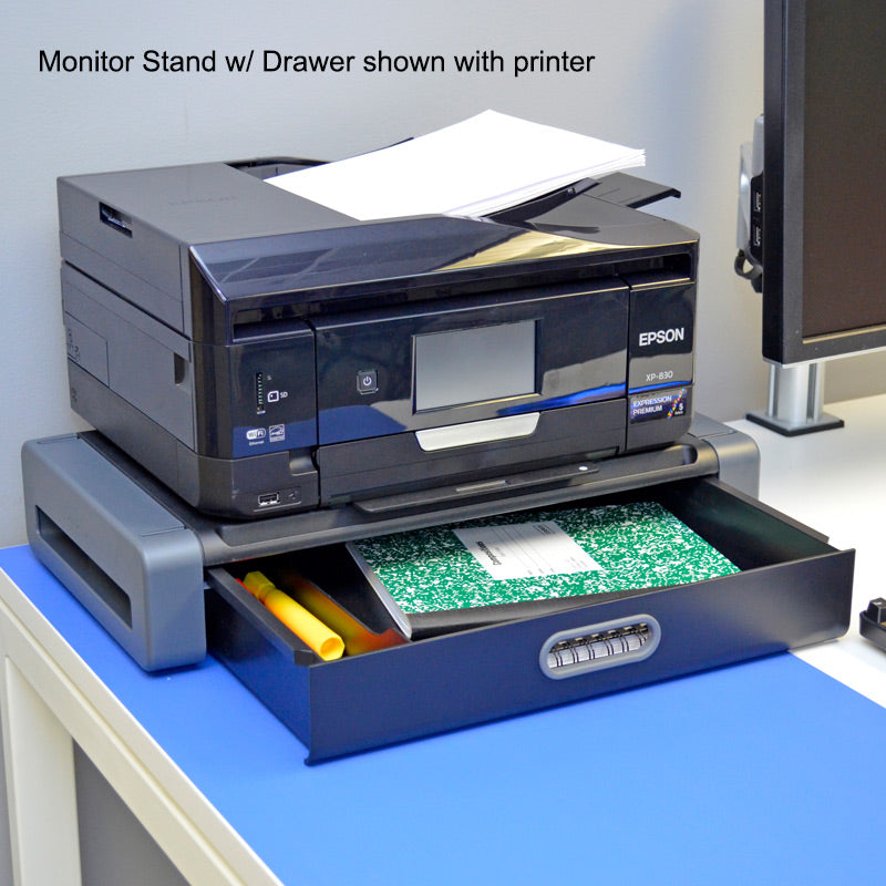 Deluxe Stacking Monitor Stands w/ Drawers