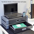 Deluxe Stacking Monitor Stands w/ Drawers