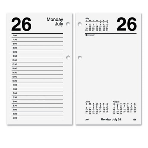 Month on 2 Pages Tabbed Deluxe Planner Calendar Refill – WHITE TABS