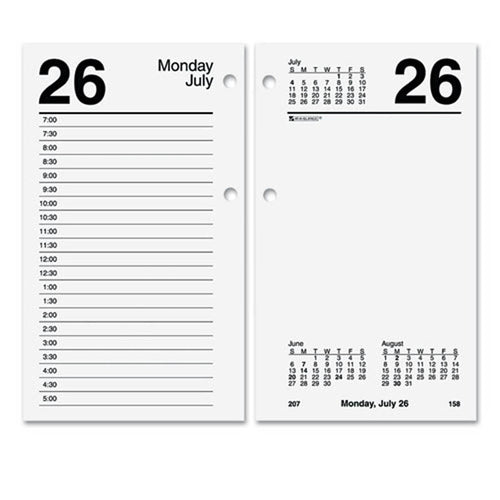 Desk Calendar Refill, 3 1/2" X 6", White, 2024