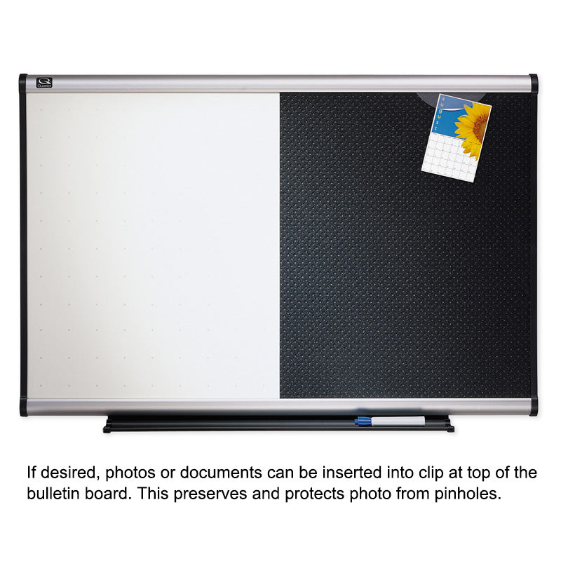 36" x 24" Dry-Erase & Embossed Foam Bulletin Combination Board
