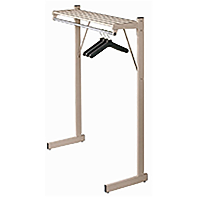 DS Series Hanger Style Coat Rack w/Hat Shelf & Chrome Hang Bar