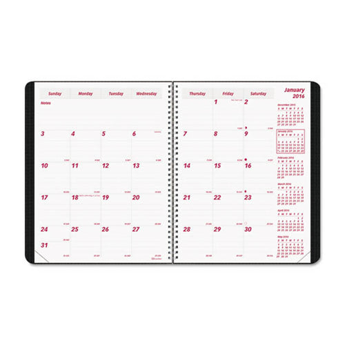 Duraflex 14-Month Planner, Black, 2025