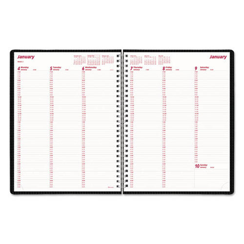 Duraflex Weekly Planner, 11" X 8 1/2", Black, 2024