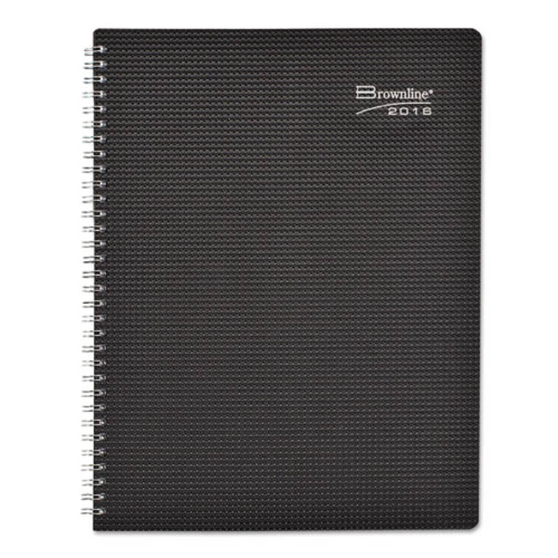 Duraflex Weekly Planner, 11" X 8 1/2", Black, 2024