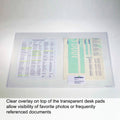 DuraGlass Desk Pad w/ Overlay, Clear