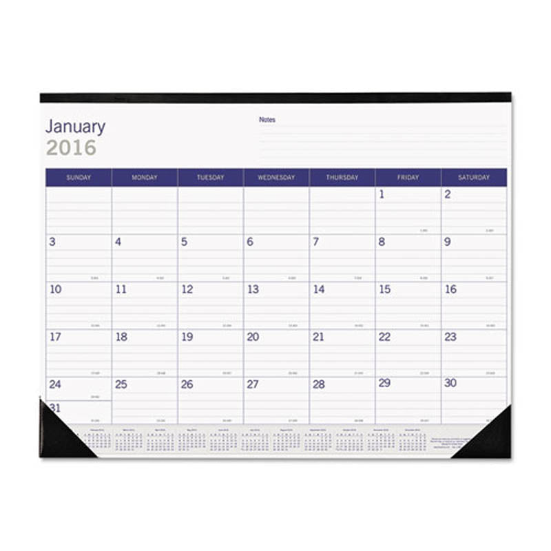 Duraglobe Monthly Desk Pad Calendar, 22" X 17", 2024
