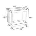32" X 18" Tub Cart - Two Shelves