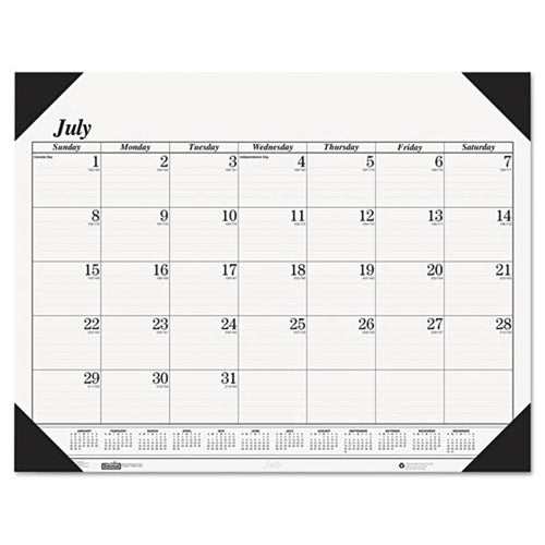 Economy 14-Month Academic Desk Pad Calendar, 22" X 17", 2023-2024