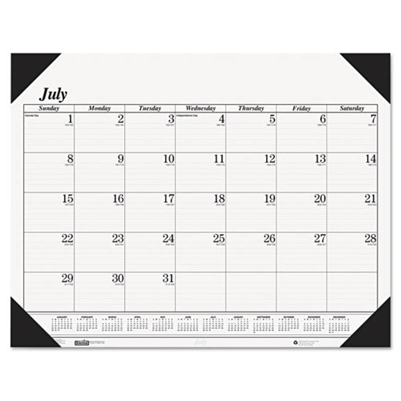 Economy 14-Month Academic Desk Pad Calendar, 22" X 17", 2024-2025