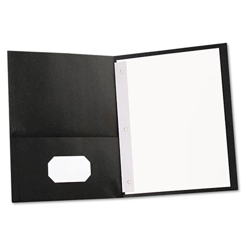 Economy Twin-Pocket Folder w/ Prong Fastener, Letter, Box of 25