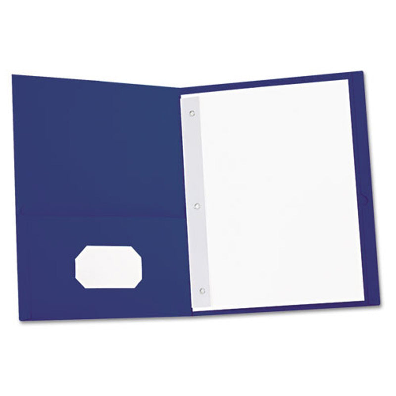 Economy Twin-Pocket Folder w/ Prong Fastener, Letter, Box of 25